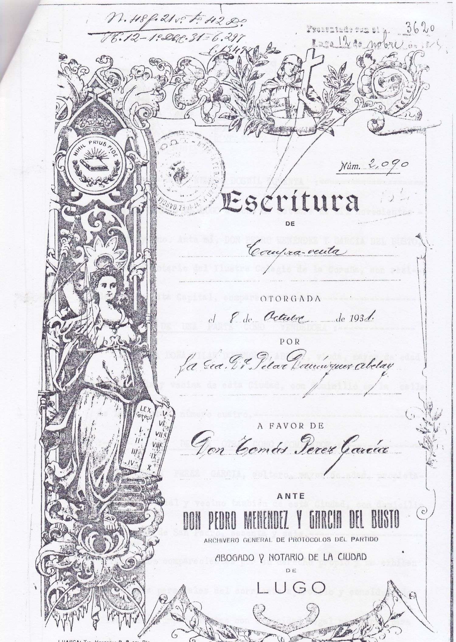 Compra del Pazo de Saavedra en 1931