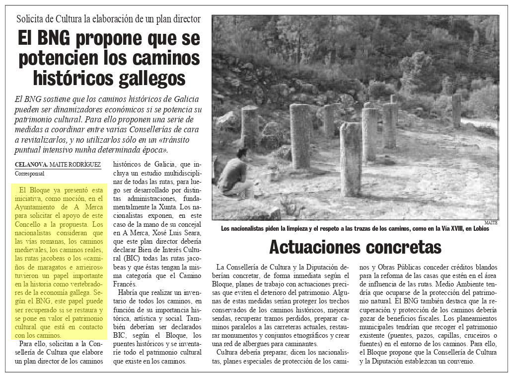 La Voz de Galicia, 23/01/1999